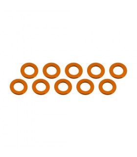 ARANDELAS ALUMINIO (3x6x0.5mm) NARANJA (10u.)