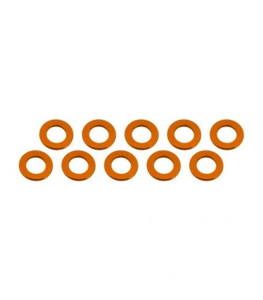ARANDELAS ALUMINIO (3x6x0.5mm) NARANJA (10u.)