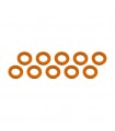 ARANDELAS ALUMINIO (3x6x0.5mm) NARANJA (10u.)