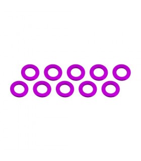 ARANDELAS ALUMINIO (3x6x0.5mm) ROSA (10u.)