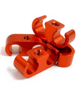 SOPORTE TUBO GASOLINA METALICO YEAHRACING NARANJA