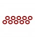 ARANDELAS ALUMINIO (3x6x0.5mm) ROJA (10u.)