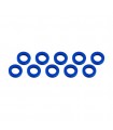 ARANDELAS ALUMINIO (3x6x1mm) AZUL (10u.)