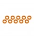 ARANDELAS ALUMINIO (3x6x1mm) NARANJA (10u.)