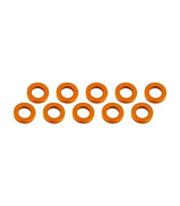 ARANDELAS ALUMINIO (3x6x1mm) NARANJA (10u.)