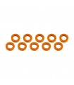 ARANDELAS ALUMINIO (3x6x1mm) NARANJA (10u.)