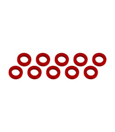 ARANDELAS ALUMINIO (3x6x1mm) ROJA (10u.)