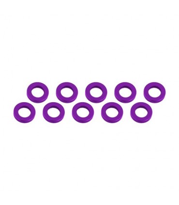 ARANDELAS ALUMINIO (3x6x2mm) PURPURA (10u.)