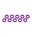 ARANDELAS ALUMINIO (3x6x2mm) PURPURA (10u.)