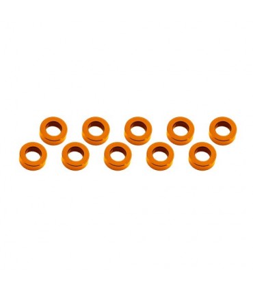 ARANDELAS ALUMINIO (3x6x2mm) NARANJA (10u.)