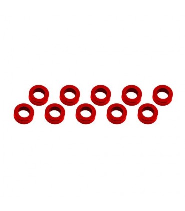 ARANDELAS ALUMINIO (3x6x2mm) ROJA (10u.)