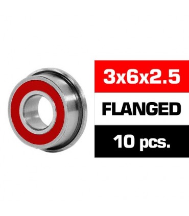 3x6x2.5mm KIT RODAMIENTOS "HS" FLANGED TAPAS GOMA (10u.)