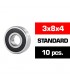 3x8x4mm KIT RODAMIENTOS "HS" TAPAS GOMA (10u.)