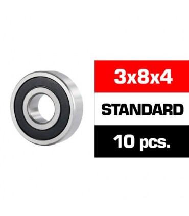 3x8x4mm KIT RODAMIENTOS "HS" TAPAS GOMA (10u.)