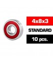 4x8x3mm KIT RODAMIENTOS "HS" TAPAS GOMA (10u.)