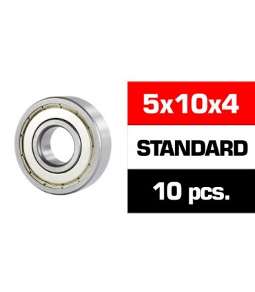 5x10x4mm KIT RODAMIENTOS "HS" TAPAS METALICAS (10u.)