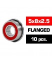 5X8x2.5mm KIT RODAMIENTOS "HS" FLANGED TAPAS GOMA (10u.)