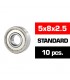 5x8x2.5mm KIT RODAMIENTOS "HS" TAPAS METALICAS (10u.)