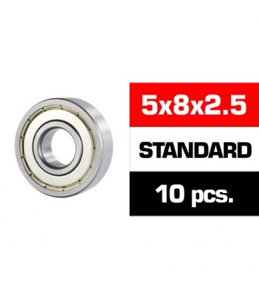 5x8x2.5mm KIT RODAMIENTOS "HS" TAPAS METALICAS (10u.)