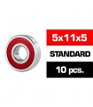 5x11x5mm KIT RODAMIENTOS "HS" TAPAS GOMA (10u.)