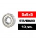 5x9x5mm KIT RODAMIENTOS "HS" TAPAS METALICAS (10u.)