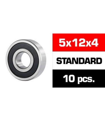 5x12x4mm KIT RODAMIENTOS "HS" TAPAS GOMA (10u.)