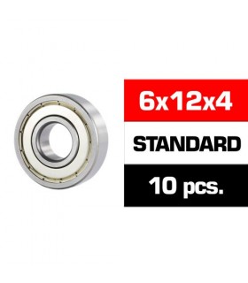 6x12x4mm KIT RODAMIENTOS "HS" TAPAS METALICAS (10u.)