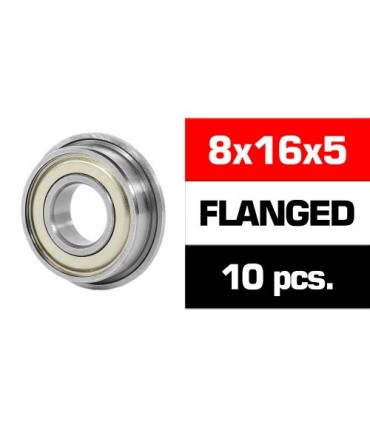 8x16x5mm FLANGED KIT RODAMIENTOS "HS" TAPAS METALICAS (10u.)