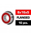 8x16x5mm FLANGED KIT RODAMIENTOS "HS"  TAPAS GOMA (10u.)