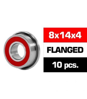 8x14x4mm KIT RODAMIENTOS "HS" FLANGED TAPAS GOMA (10u.)