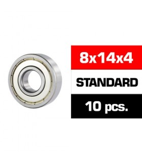 8x14x4mm KIT RODAMIENTOS "HS" TAPAS METALICAS (10u.)