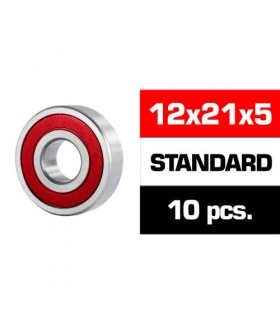 12x21x5mm KIT RODAMIENTOS "HS" TAPAS GOMA (10u.)