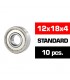 12x18x4mm KIT RODAMIENTOS "HS" TAPAS METALICAS (10u.)