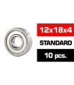 12x18x4mm KIT RODAMIENTOS "HS" TAPAS METALICAS (10u.)