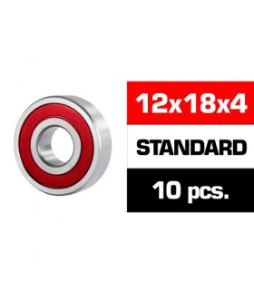 12x18x4mm KIT RODAMIENTOS "HS" TAPAS GOMA (10u.)