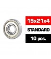 15x21x4mm KIT RODAMIENTOS "HS" TAPAS METALICAS (10u.)