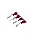 CLIPS DE CARROCERIA CON TIRADOR DE GOMA ROJO(4u)