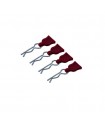 CLIPS DE CARROCERIA CON TIRADOR DE GOMA ROJO(4u)