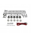KIT LUCES LED TECHO REDONDO 115mm 1/10 CRAWLER - SILVER