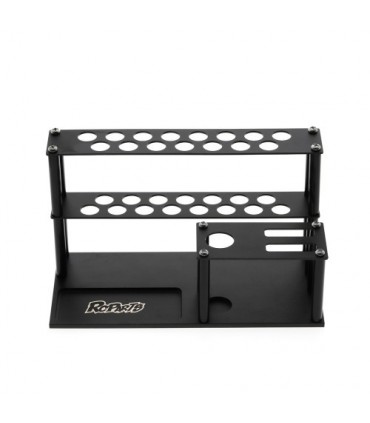 SOPORTE HERRAMIENTAS CON BANDEJA TORNILOS NEGRA 194x110x89mm