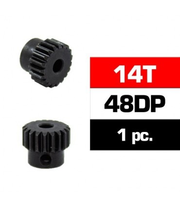 PIÑON 48DP - 14T - ACERO HSS - DIAMETRO 3.17mm