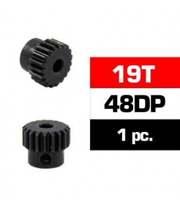 PIÑON 48DP - 19T - ACERO HSS - DIAMETRO 3.17mm