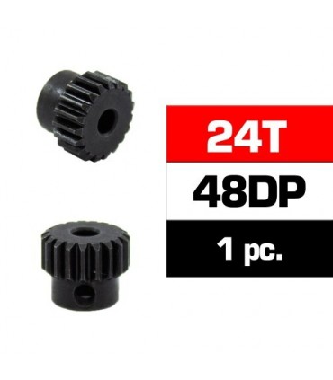 PIÑON 48DP - 24T - ACERO HSS - DIAMETRO 3.17mm