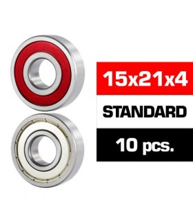 15X21X4mm KIT RODAMIENTOS "HS" TAPAS HIBRIDAS (10u.)