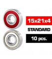 15X21X4mm KIT RODAMIENTOS "HS" TAPAS HIBRIDAS (10u.)
