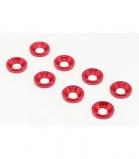 ARANDELAS CONICAS 3MM ROJO (8)