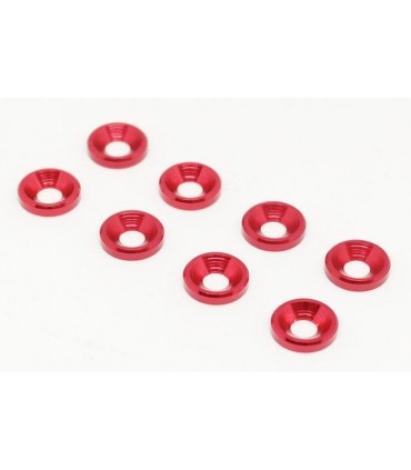 ARANDELAS CONICAS 3MM ROJO (8)