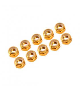 AUTOBLOCANTE ALU. M3 DORADO (10u.)
