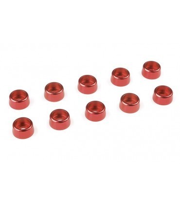 ARANDELA CILINDRICA PARA TORNILLO M3 COLOR ROJO (10PCS)