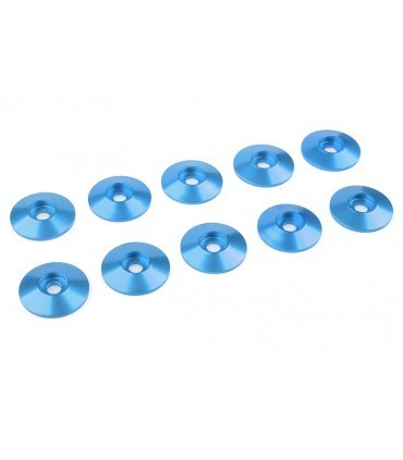 ARANDELA CONICA AZUL M3 15MM 10pcs
